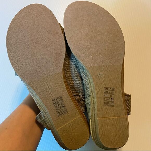 Blowfish tan Balla slouchy wedge zip high top ankle strap canvas sandal 8.5 - Picture 4 of 9